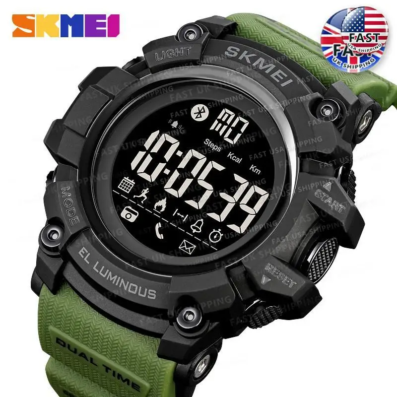 

SKMEI Reloj Hombre мужские наручные часы уличные часы-шагомер мужские калории монитор сна календарь наручные часы мужские