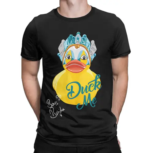 Imagen 2 del producto Camisetas Boris Brejcha Duck Me para hombres y mujeres, camisetas humorísticas 100% de algodón, camisetas de manga corta con cuello redondo, ropa estampada