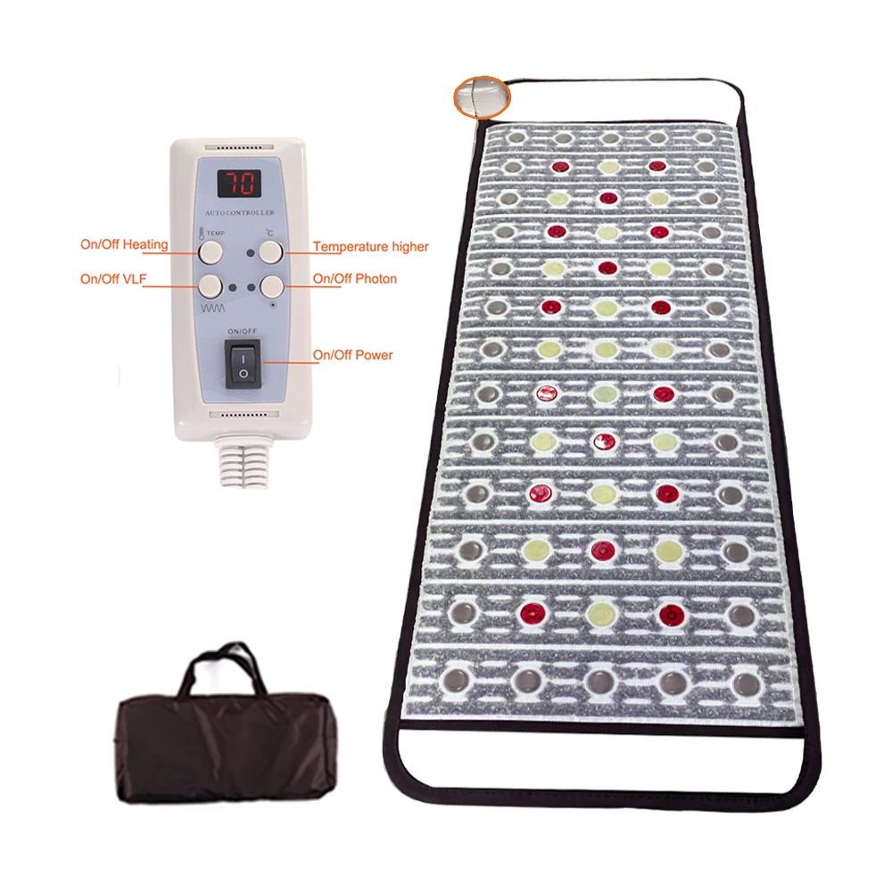 

Высококачественный PEMF-матрас с нефритовыми камнями, инфракрасным подогревом, термотерапией, турмалиновый матрас для спа-процедур, фотонный аметистовый мат