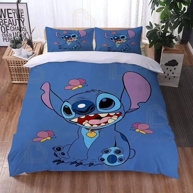 Dis Stitch Quilt Cover Pillowcase Bedding Three Piece Set Multi Size Quilt Bed Comforter Set Duvet Cover Anime Bedding Sets