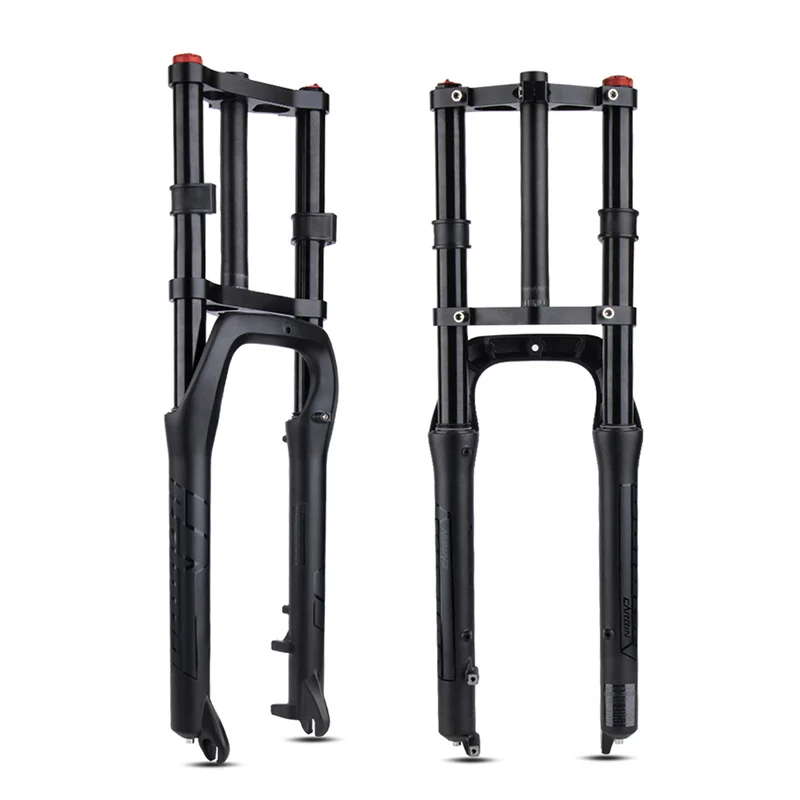 

20/26-дюймовая подвесная вилка для велосипеда с толстыми шинами 160 мм, дорожные велосипедные вилки из магниевого сплава, внутренняя трубка 32 мм для бездорожья, снежного пляжа