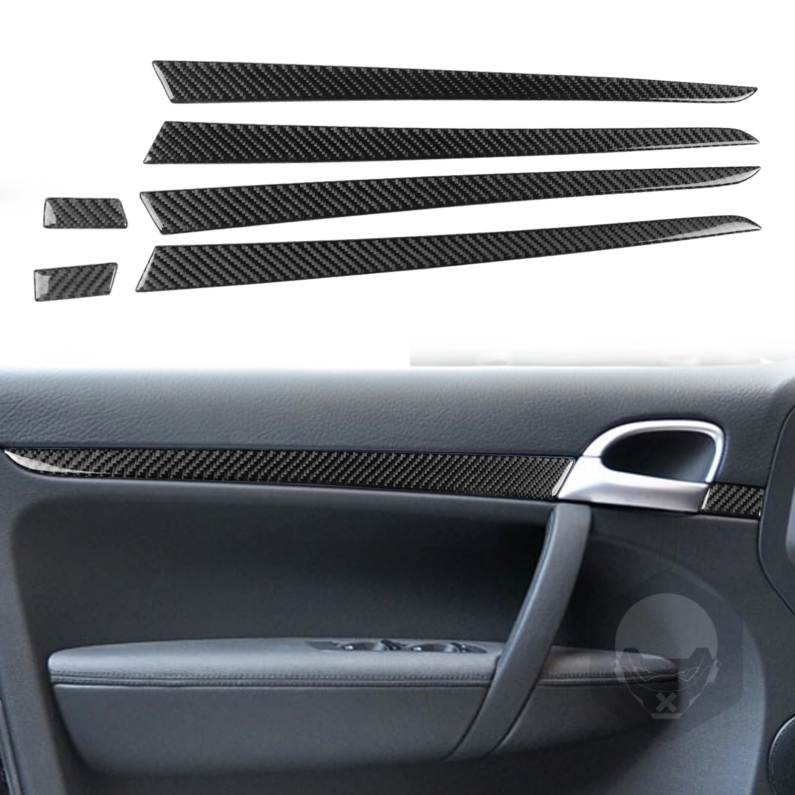 For Porsche Cayenne S GTS Turbo 2003-2010 Accessorie Carbon Fiber Interior Gear Panel Center Console Trim Sticker Car Decoration