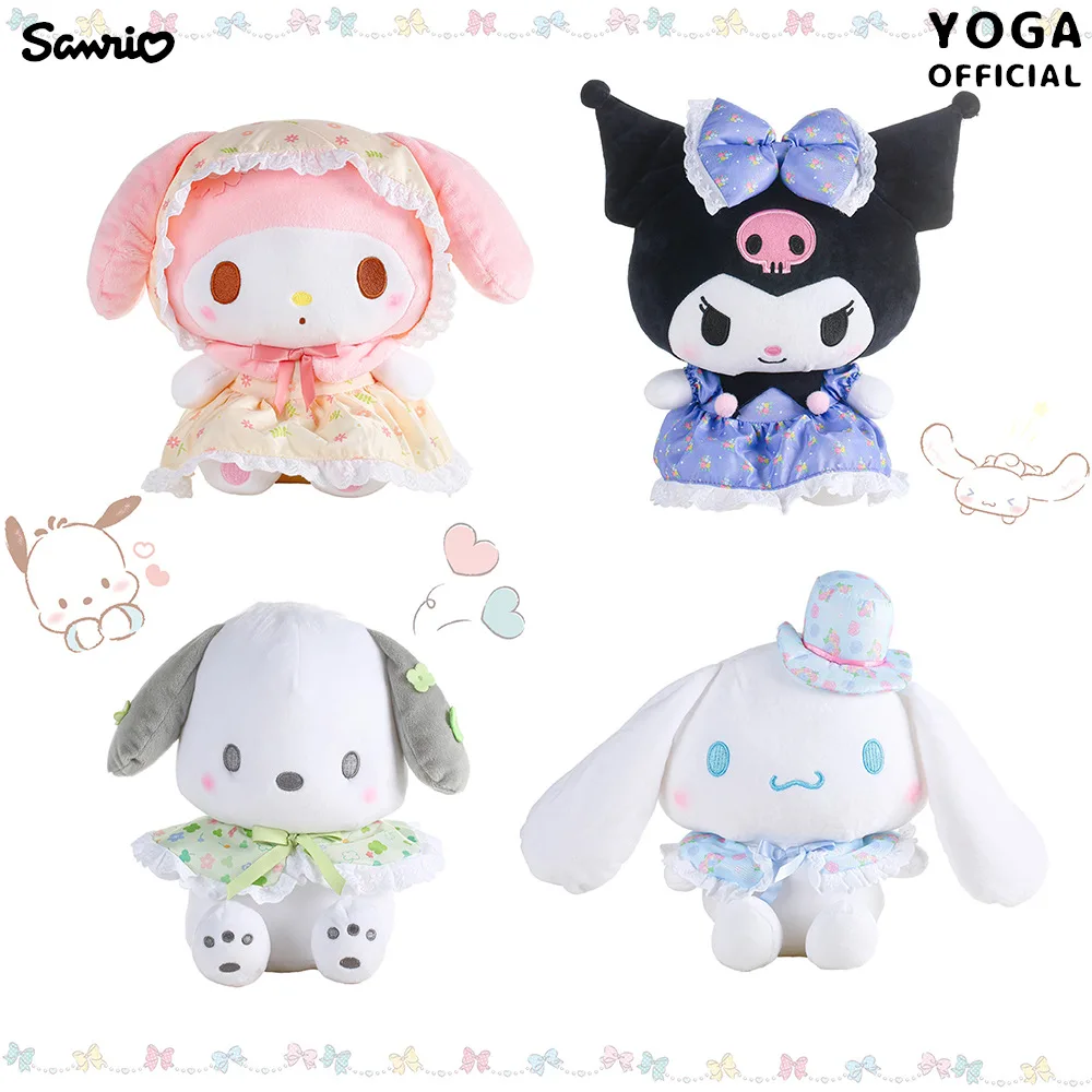 

Kawaii Sanrio аниме хобби My Melody Kuromi Cinnamoroll понравико серия садовых дорожек мультяшная плюшевая кукла девочка подушка для кровати