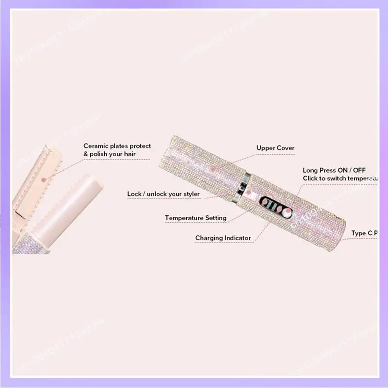 N83R 2X 2-в-1 электрическая USB-щетка для выпрямления волос, выпрямитель, утюжок, многофункциональная расческа, выпрямляющий стайлер