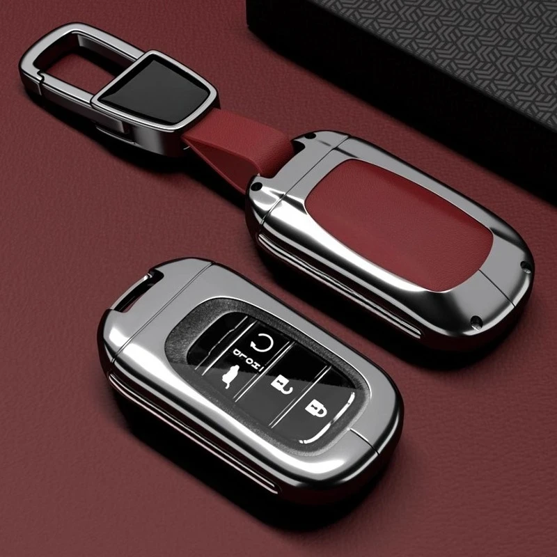 

For Honda Civic Accord HR-V CR-V CRV 2021 2022 2023 5Buttons Auto Shell Fob Holder Car Key Case Cover Keychain Accessories
