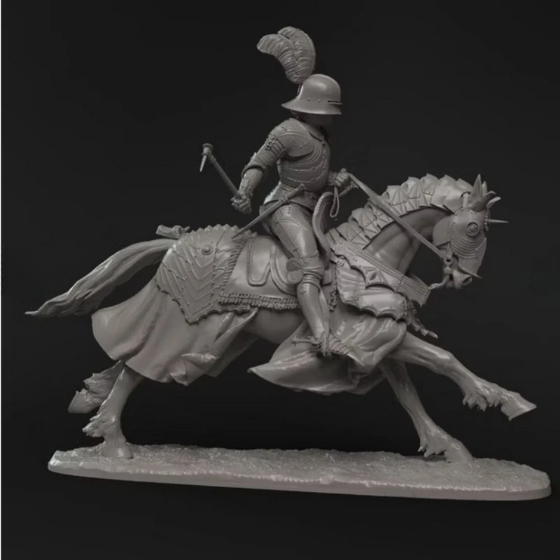 1/24 Scale Die-Cast Resin Figure Model Kit Gothic Knight Hobby Miniature Toys Unassembled and Unpainted DIY Diorama