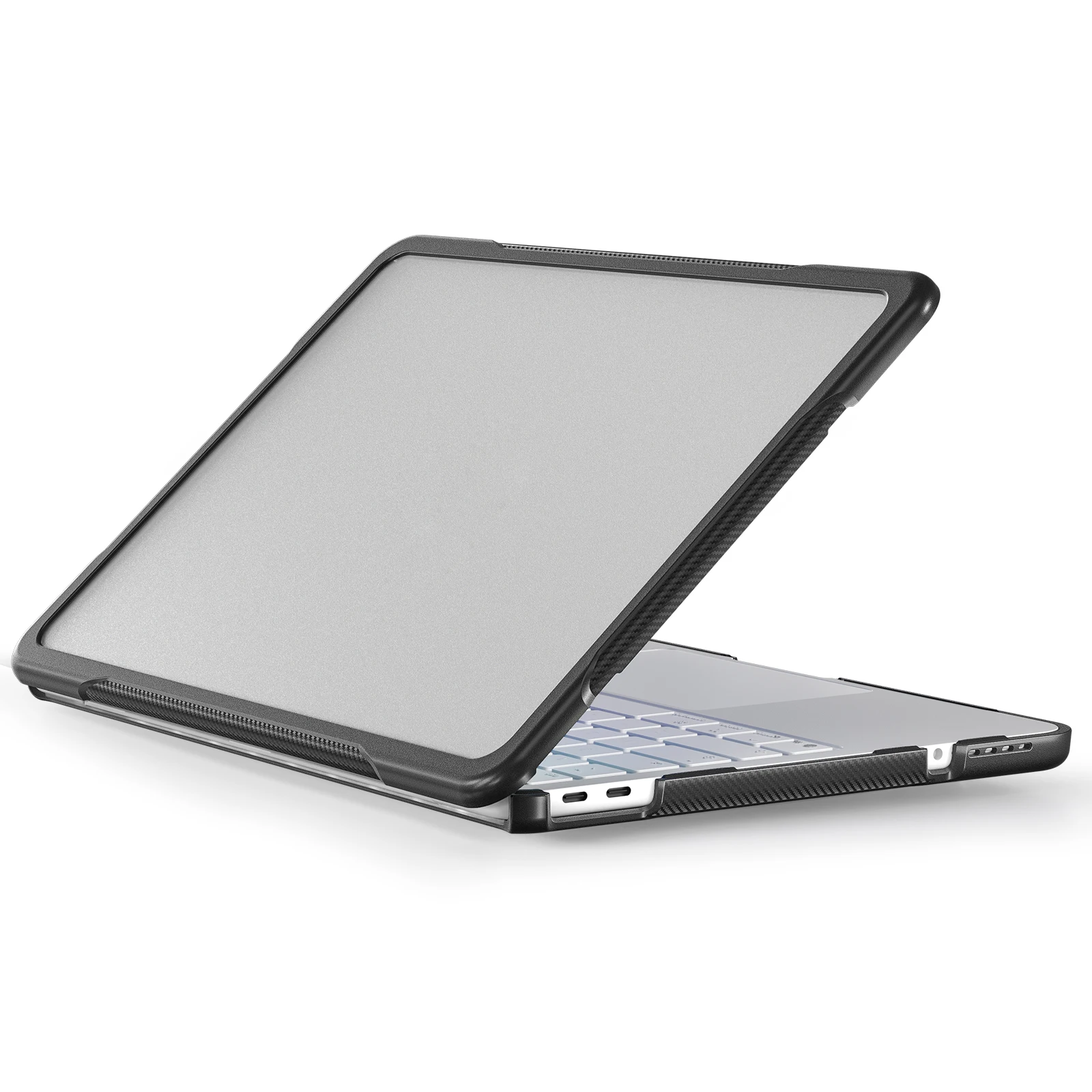Soft Edge TPU PC Hybrid Semi-Transparent Protective Case for MacBook Neo A3404