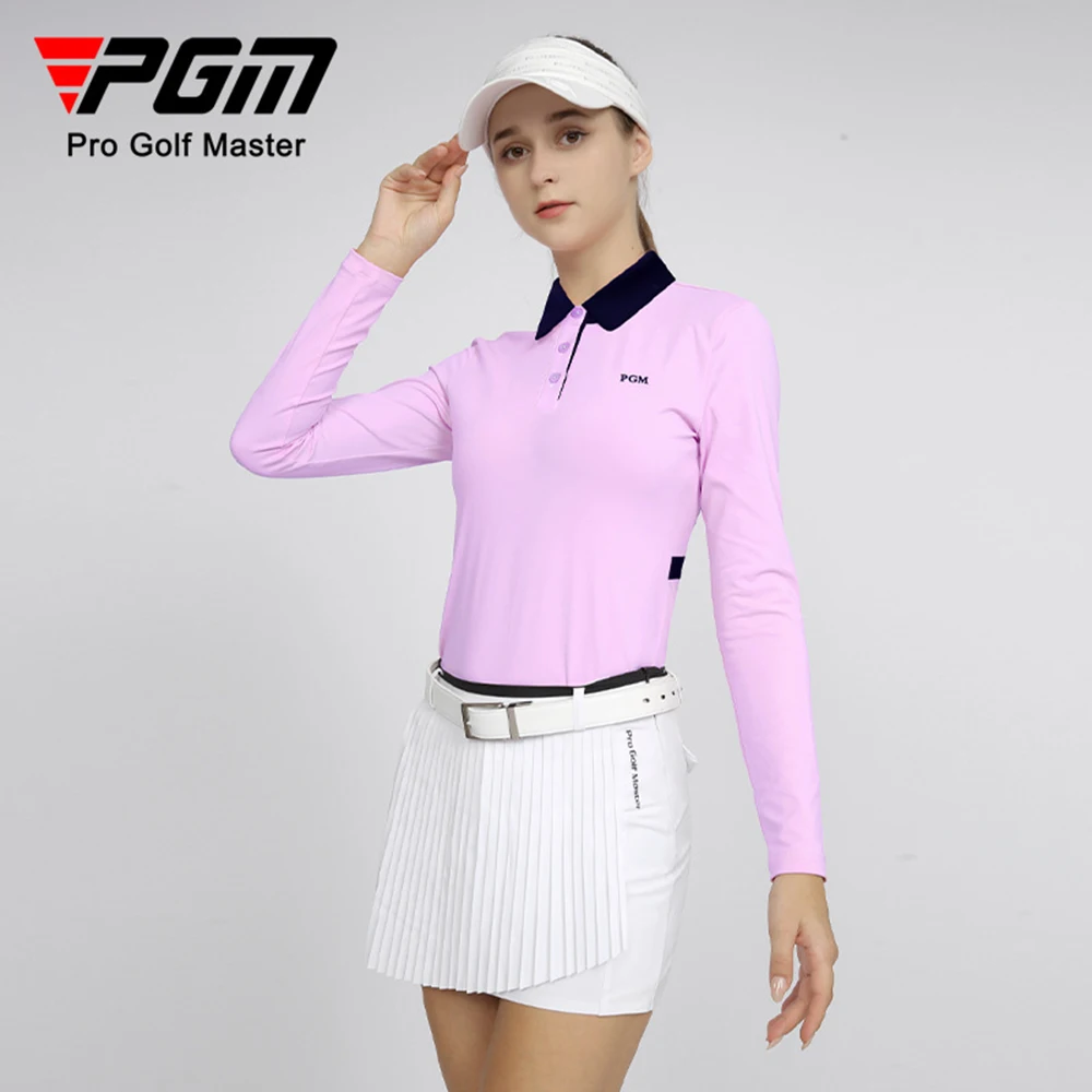 PGM Fall/Winter New Golf Women\'s Long Sleeve Clothing High Stretch Fast Dry Fashion Slim Fit Sports High Quality Breathable