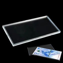 1Pc Clear Plastic Collectible Banknote Organiser Commemorative Banknote Protective Case Souvenirs Paper Currency Protector