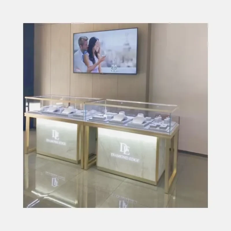 Custom Full Vision Tempered Glass Display Cabinet Glass Showcase for Shopping Mall