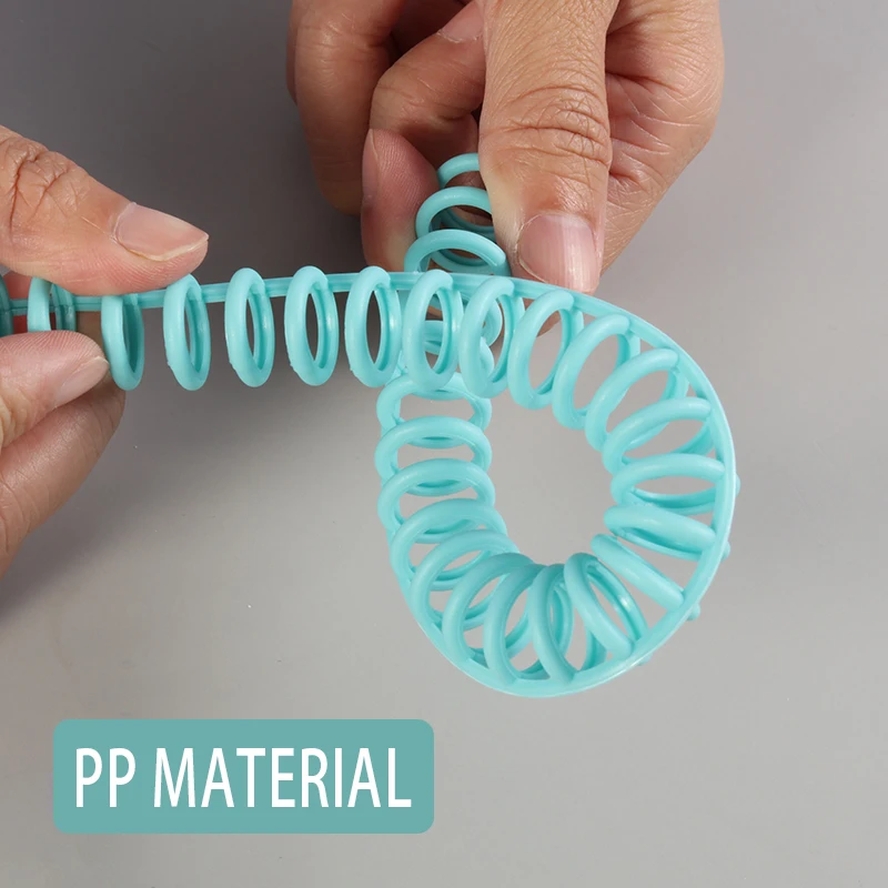 10Pcs A4/B5 Soft Plastic Loop Wire Binding Rings for Loose-Leaf Notebooks Spiral Coil Binding Strips Fastener Rings