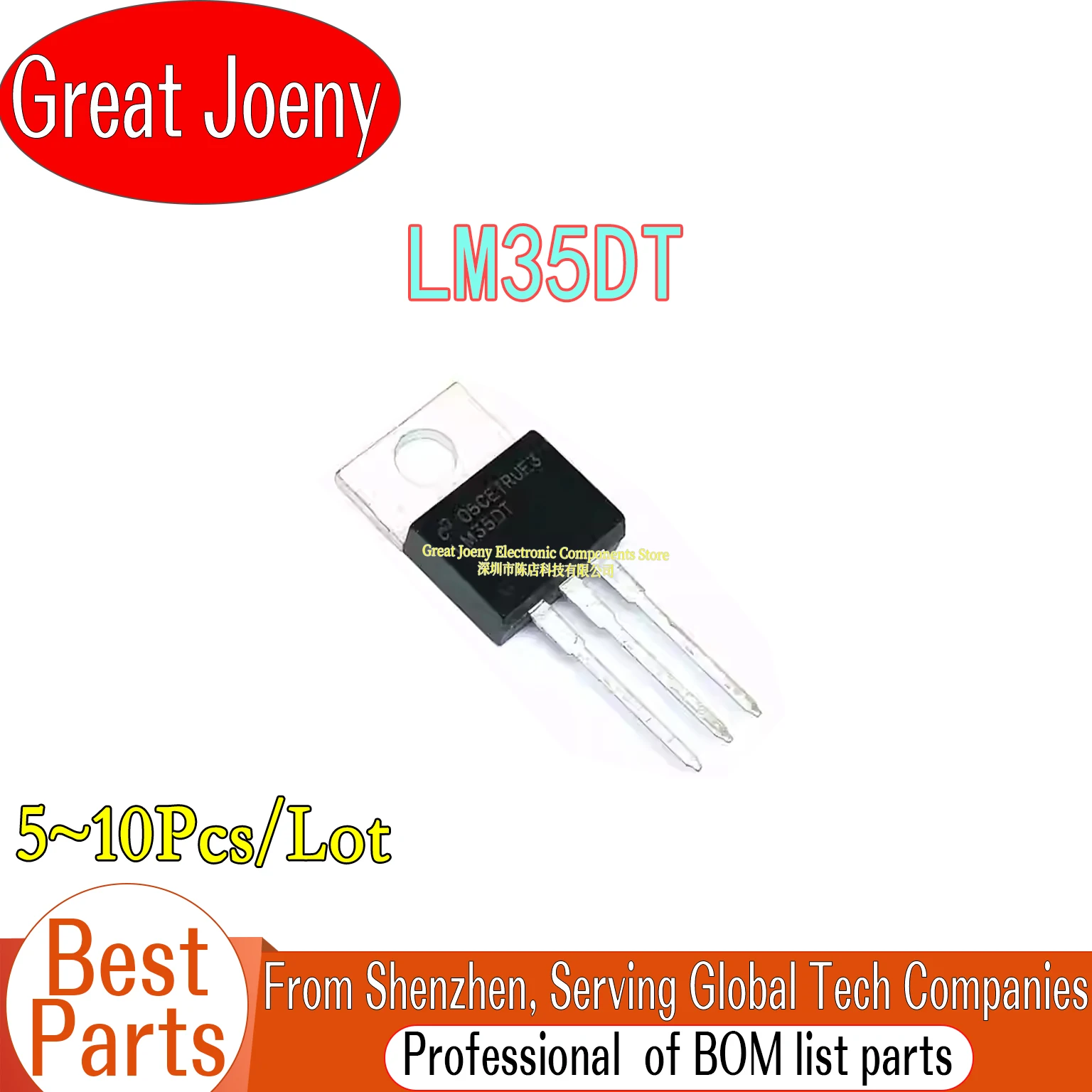 

(5-10 Piece)100% New LM35 LM35DT IC Chipset TO220-3