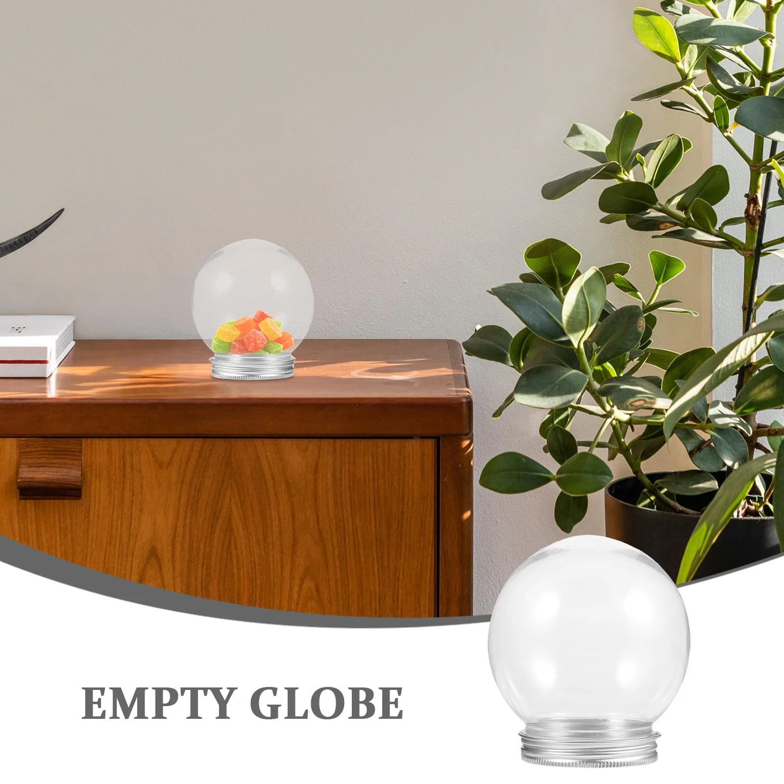 

6 Pcs DIY Making Snow Globe Decorative Water Crafts Globes Clear Figurines Plastic Spheres