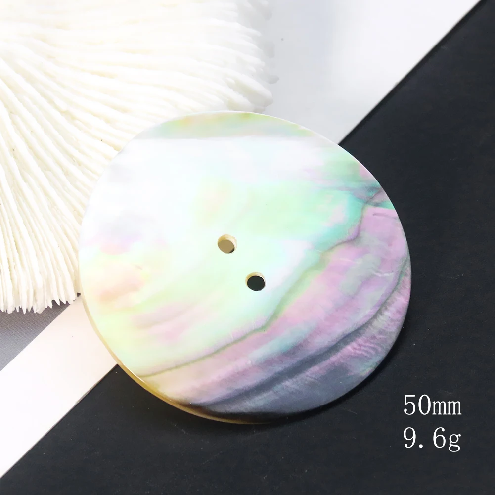 Muy Bien 4pcs Natural Shell Buttons Black Mother of Pearl 2 Hole Buttons DIY Crafts Clothing Sewing Accessories Scrapbook