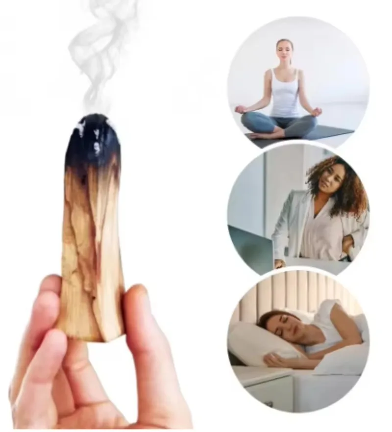 Bastoncini di incenso naturale Palo Santo ad alto contenuto di olio Per l'aromaterapia indoor Una meditazione rinfrescante dell'alito