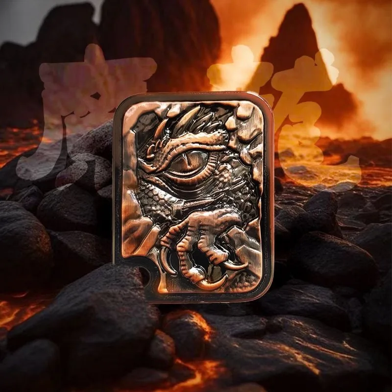 Magic Dragon Push Slider Fidget Magnetic Metal Pushing Plate Coin Mechanical Slider EDC Stress Relief Sensory Anti Anxiety Toy