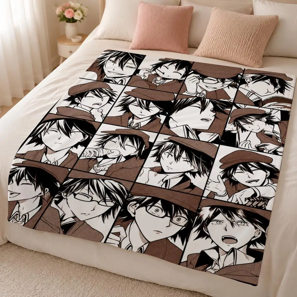 Anime R-Ranpo Edogawa Mystery Detective Character Throw 320g Soft Flannel Fleece Throw Blanket Cover Sofa Bed Dorm Nap Gift