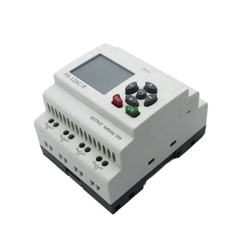 PR-12AC-R PLC 4 relay 14V 8DI AC110-240V manufacturer usb-ppi s7 200 controlador plc kablo splitter 1*32 vipa plc-10