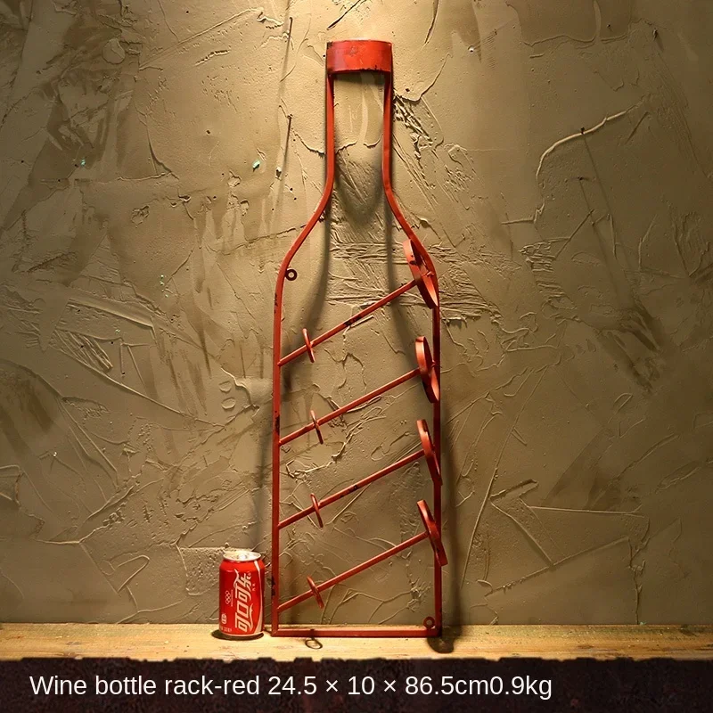 D Wine Exquisite Wine Decoration Iron Wrought Vintage Craft Bottle Rack Rack Wall Vintage Wine Iron Workmanship European Wrought