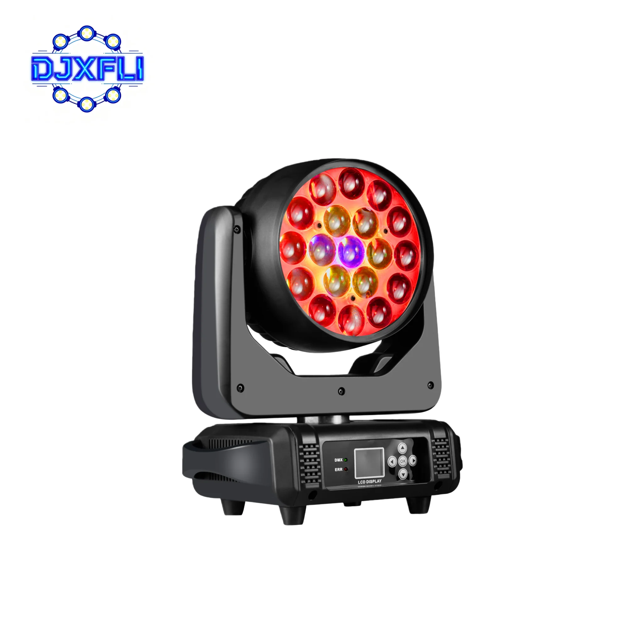 

19X15W LED Beam Moving Head Stage Light with DMX512 Control Mobile Wash Zoom Function for Events DJ Party Concert KTV Live Show