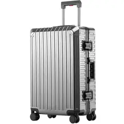 Nieuwe Aluminium Magnesium Legering Staaf Case All Metal Travel Frame Box Cardanwiel Bagage Reiskoffers