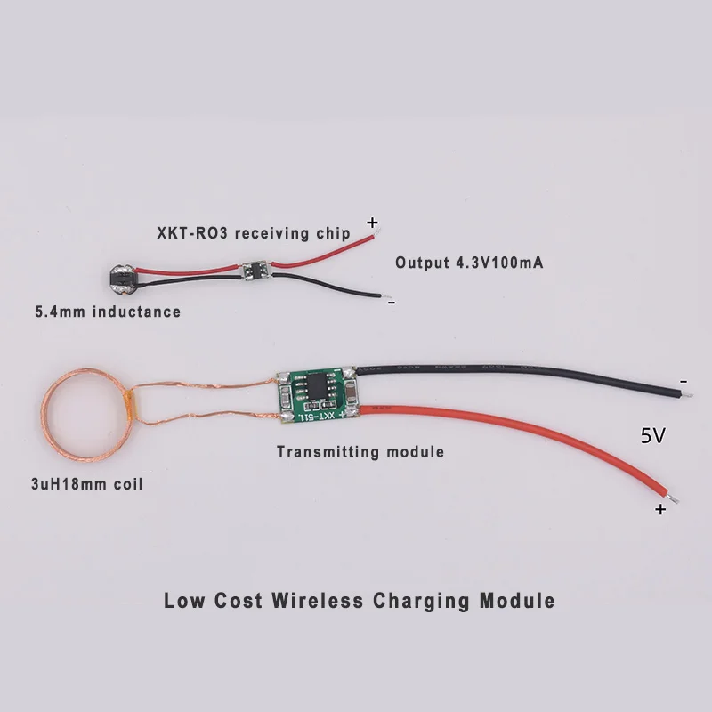 1set 100mA Internal and External Nested Wireless Charging Module Wireless Power Supply Module