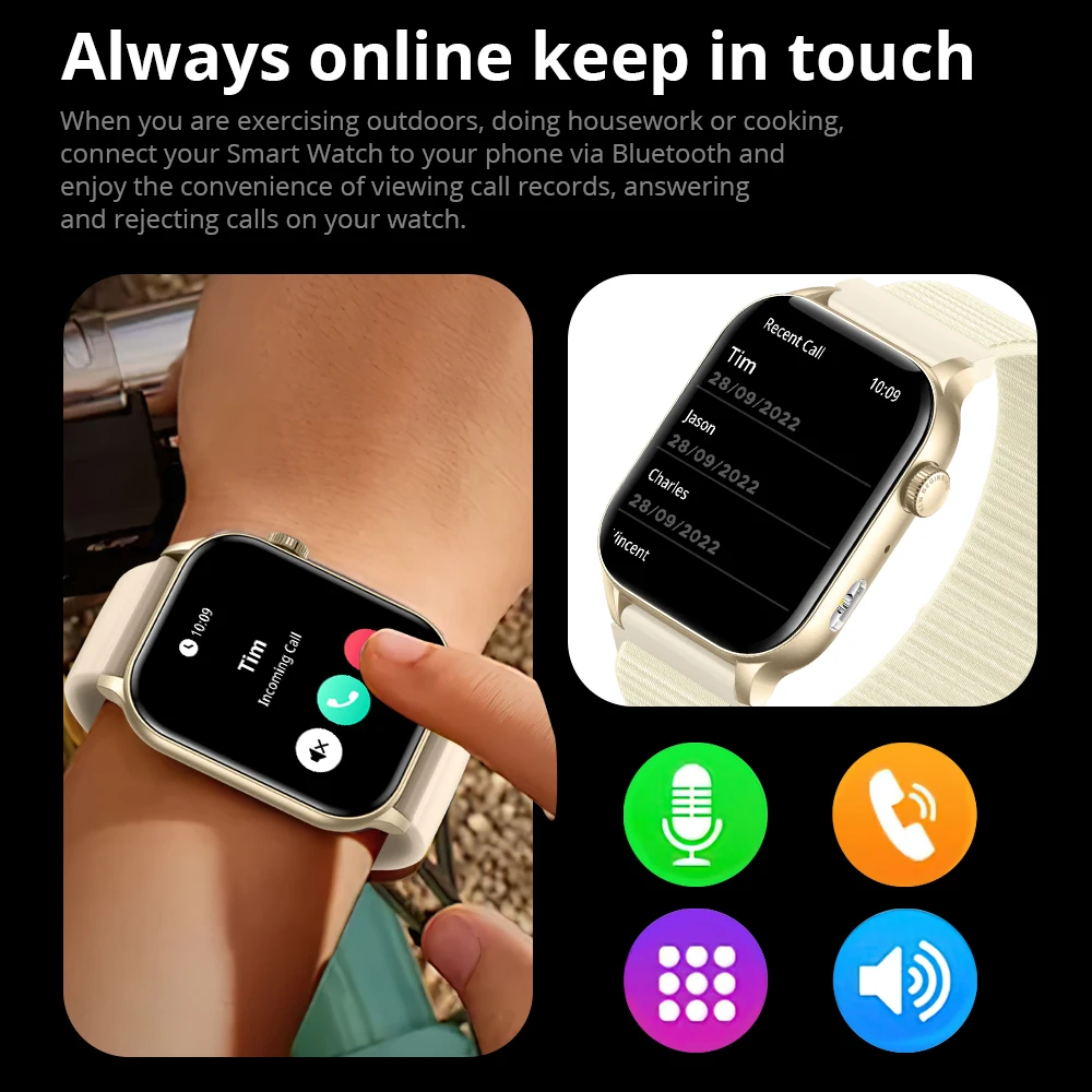 COLMI P78 AMOLED Smartwatch 1.95\'\' Display with Flashlight & Voice Calling 100+ Sports Mode Health Monitor Men Women Smart Watch