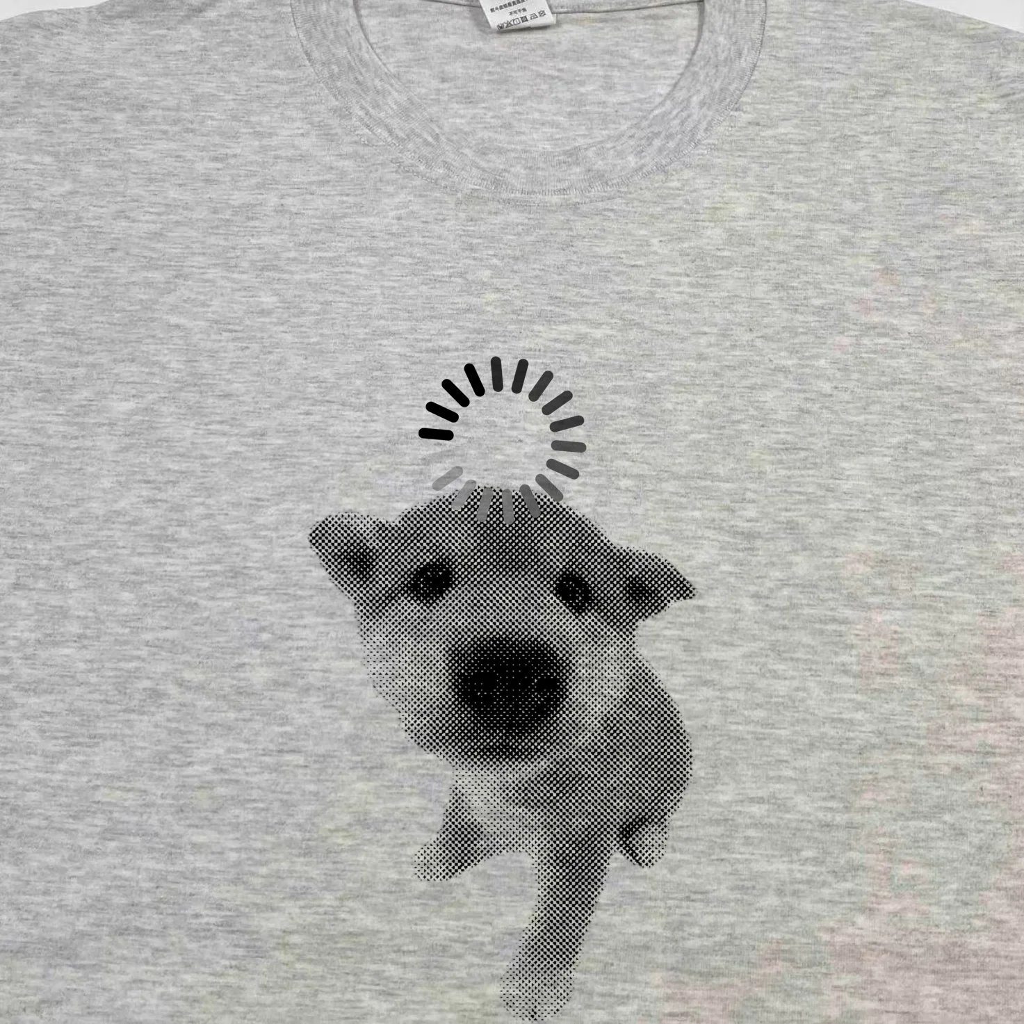 Loose Fit Pure Cotton Short Sleeve T-Shirt Question Mark Dog Meme Print Casual Comfortable Breathable Men's Top for Commuting...