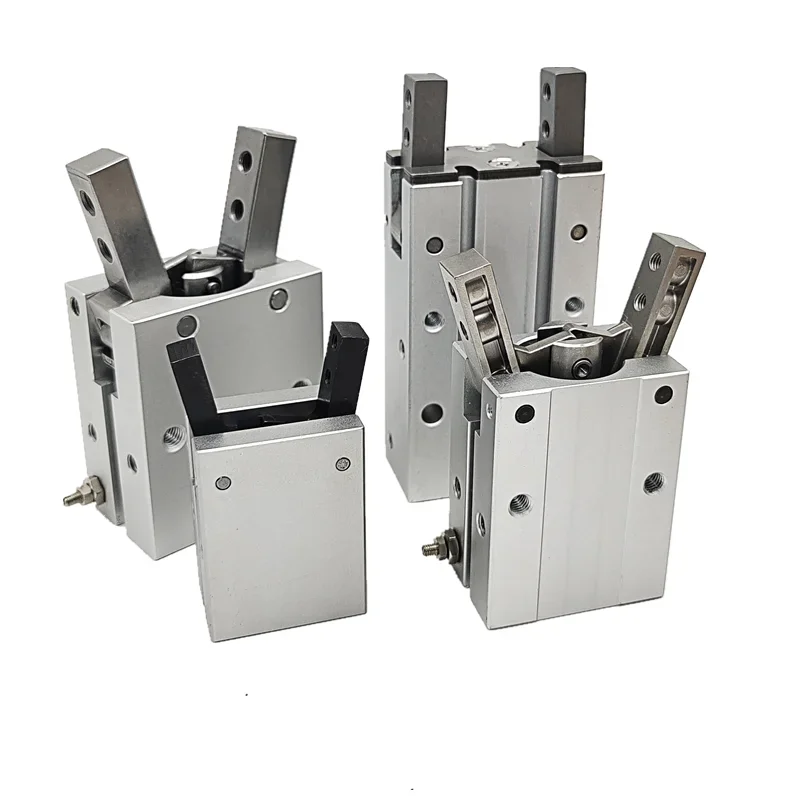 HFY MHY2 10D 16D 20D 25D Double Acting Pneumatic Gripper SMC Y Type 180 Degree Angular Style Aluminium Clamps Bore 10-25mm