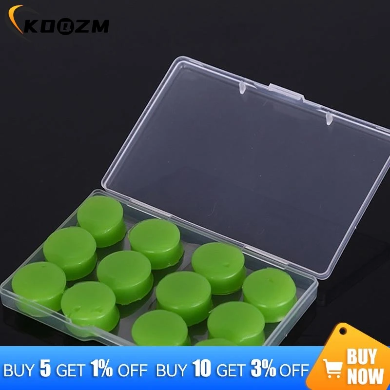 8/12PCS  Silicone Ear Plugs Noise Reduction Sleep Anti Canceling Sound Insulation Earplug Protection Sleeping Reusable Ear Plugs