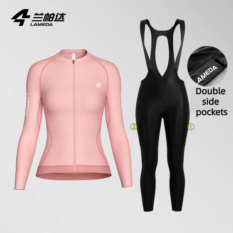 

Lameda Cycling Clothes For Women Thin Cycling Jersey Bicycle Pants Spring Summer Breathable Women's Cycling Bib Pants