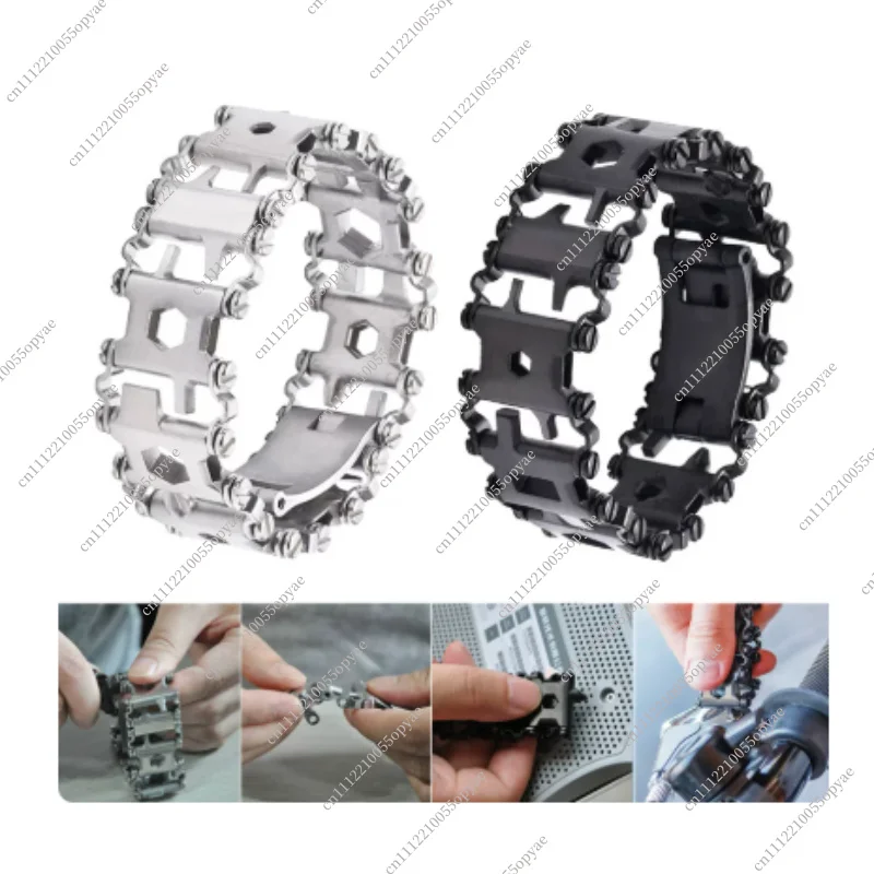 29 in 1 Multifunction Tool Bracelet Stainless Steel Outdoor Emergency Survival EDC Wearable Tool
