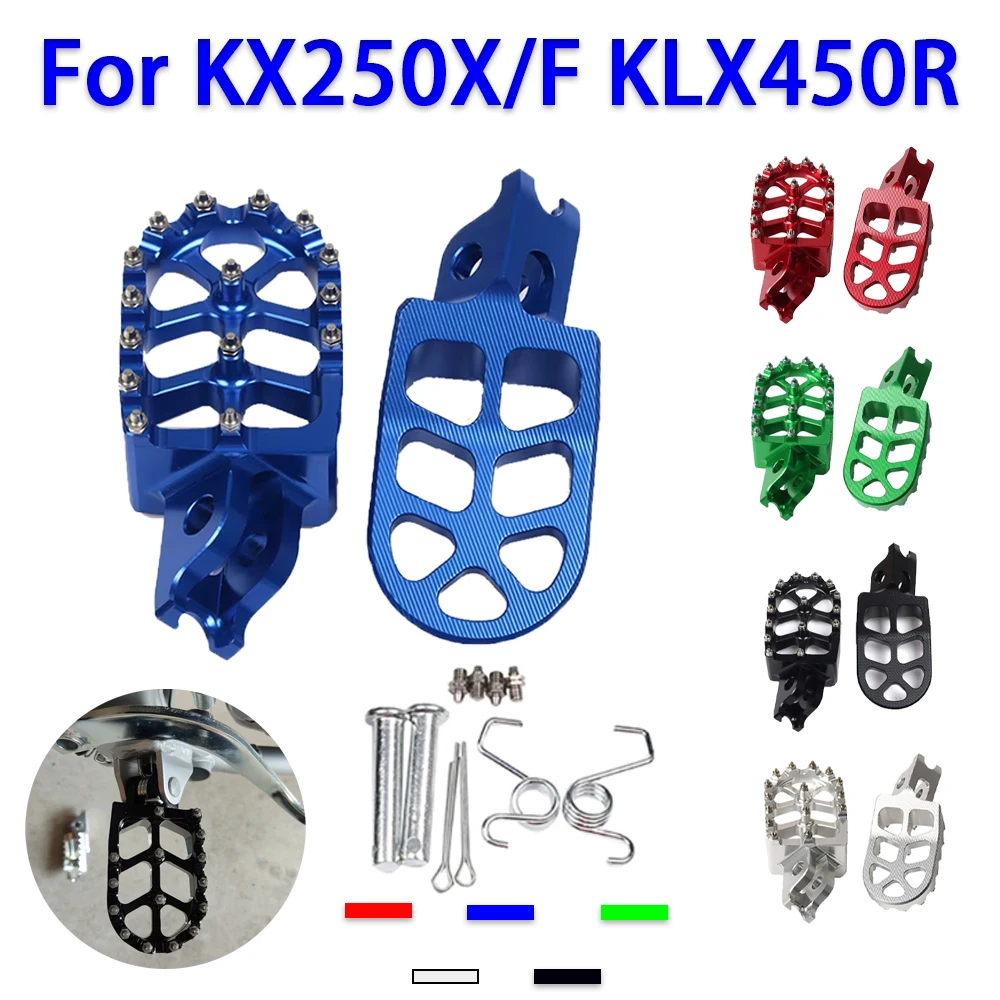 

Motorcycle FootRest For Kawasaki KX250F KX250 KX450F KX450 KLX450R KX250X KLX 450R KX450X Footpegs Foot Pegs Pedal Accessories