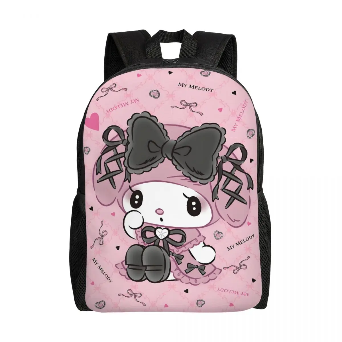 

Рюкзак для ноутбука My Melody на заказ, женский и мужской базовый рюкзак для школьников, готическая сумка Kuromi