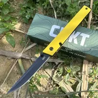 CR CEO Bamboo EDC Folding Pocket Knife Low Grade Gentleman Knife Daily IKBS Ball Shaft Deep Carry Pocket Clip 7096YGK