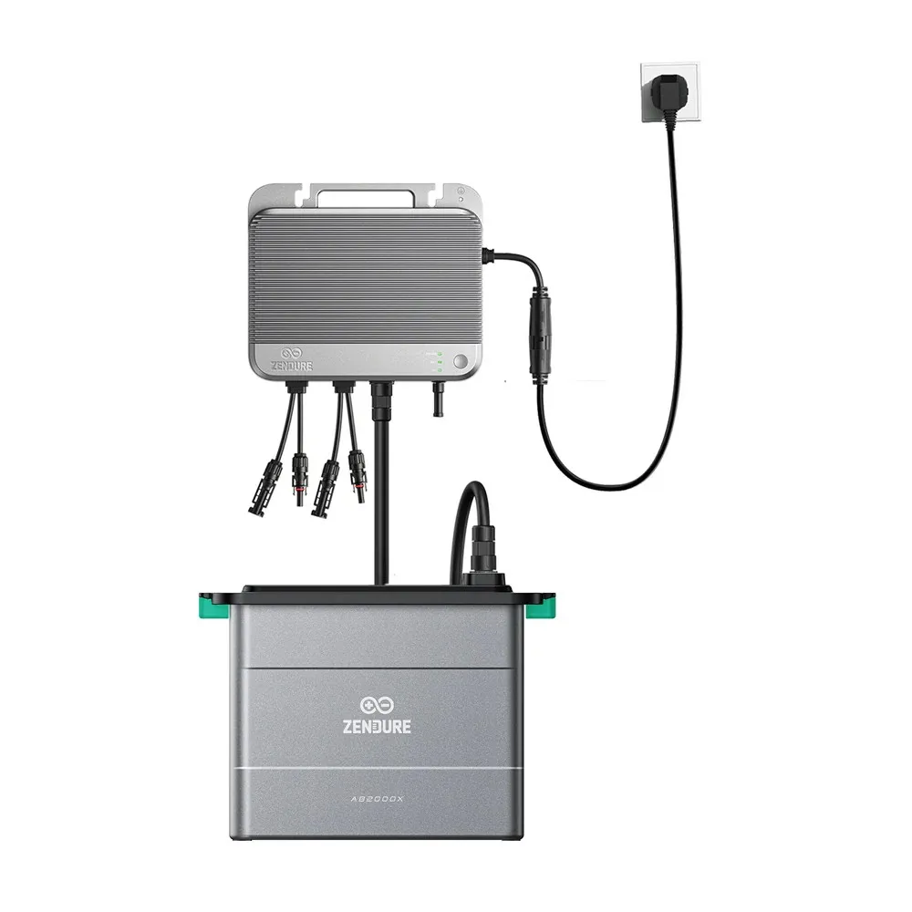 Zendure Solar Flow 800 Micro-omvormer voor balkon-energiecentrale, 1200W zonne-ingang, 800W AC in-/uitgang, weinig lichtproductie bij weinig licht, TOU-app.