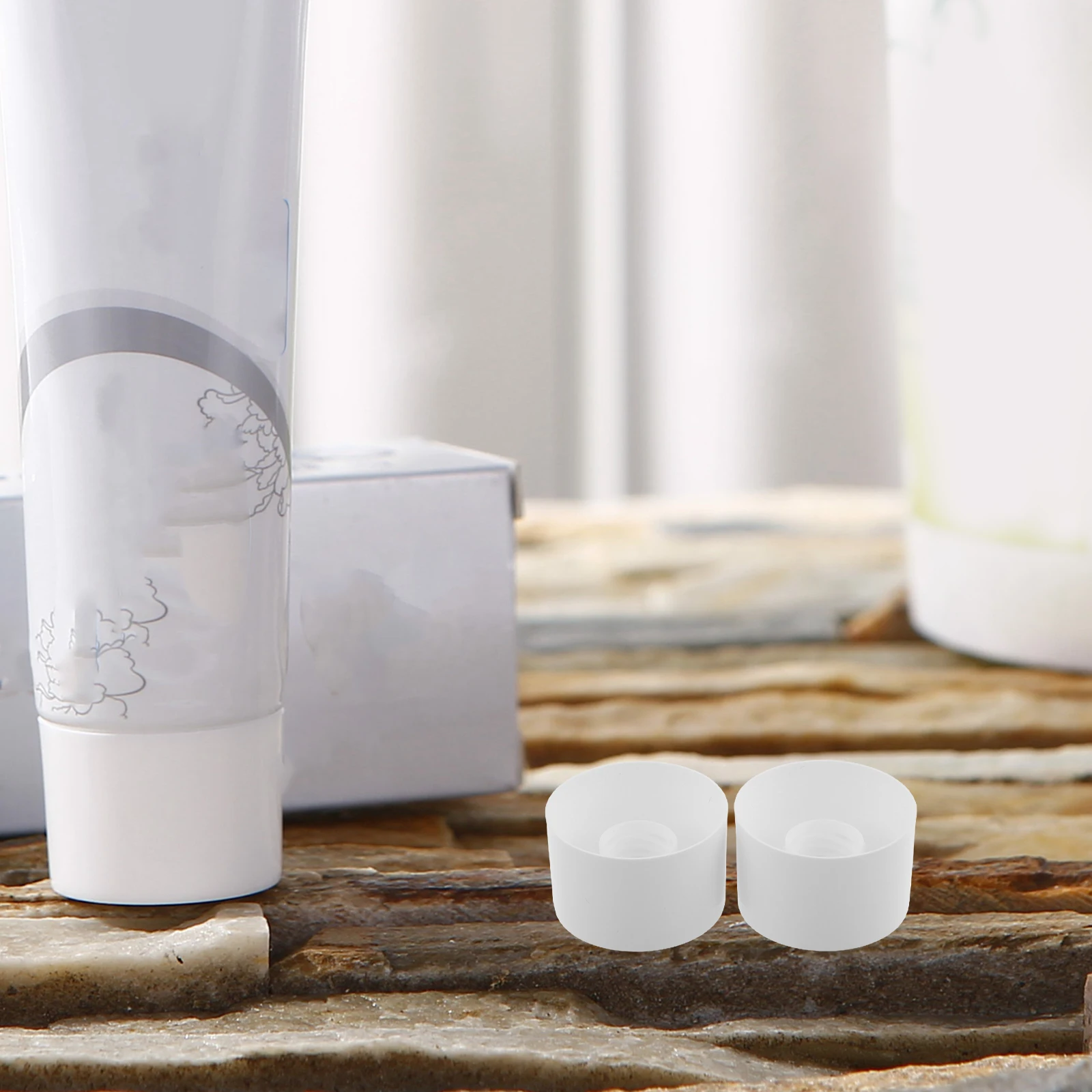 Tampas de substituição para limpeza facial, 100 peças, 38mm, garrafas de pasta de dente, à prova de vazamento, dispensador de plástico durável, tampas de banho para casa