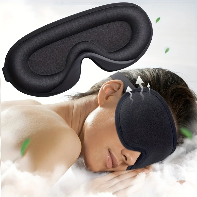 

3D Memory Foam Silk Sleep Mask Soft Eye Patches Comfort Three Dimensional Design Face Sleeping Mask Eyeshade Breathable ls