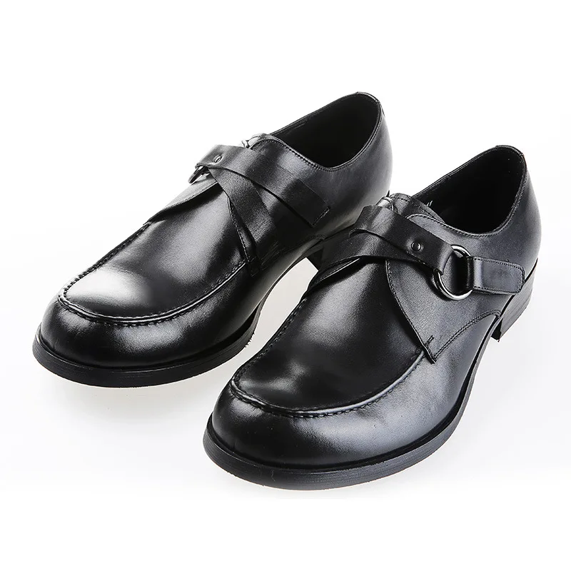 

New Men's Leather Shoes Formal Wear Large Block Cowhide Creates Comfortable Wedding Shoes for Business and Work