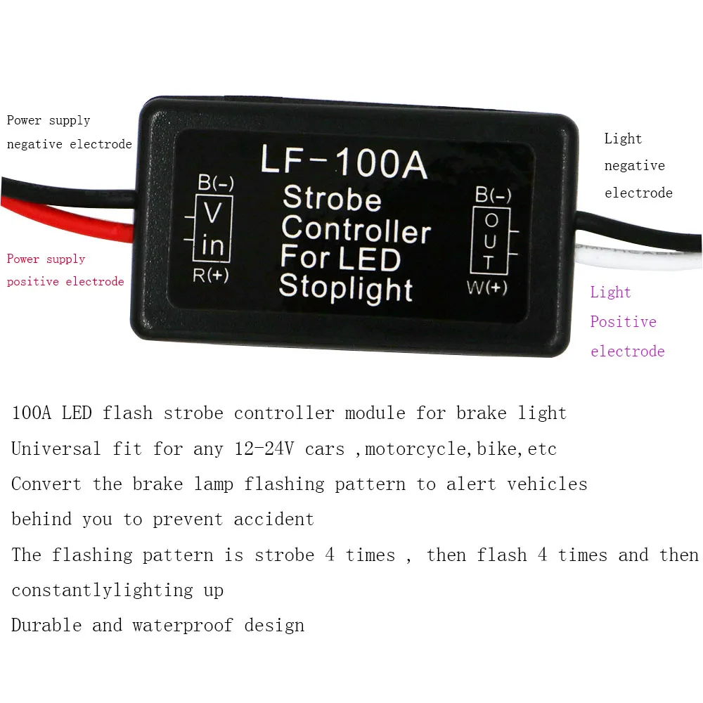 1pcs Flash Controller Strobe Controller Flasher Module for Car LED Brake Stop Light