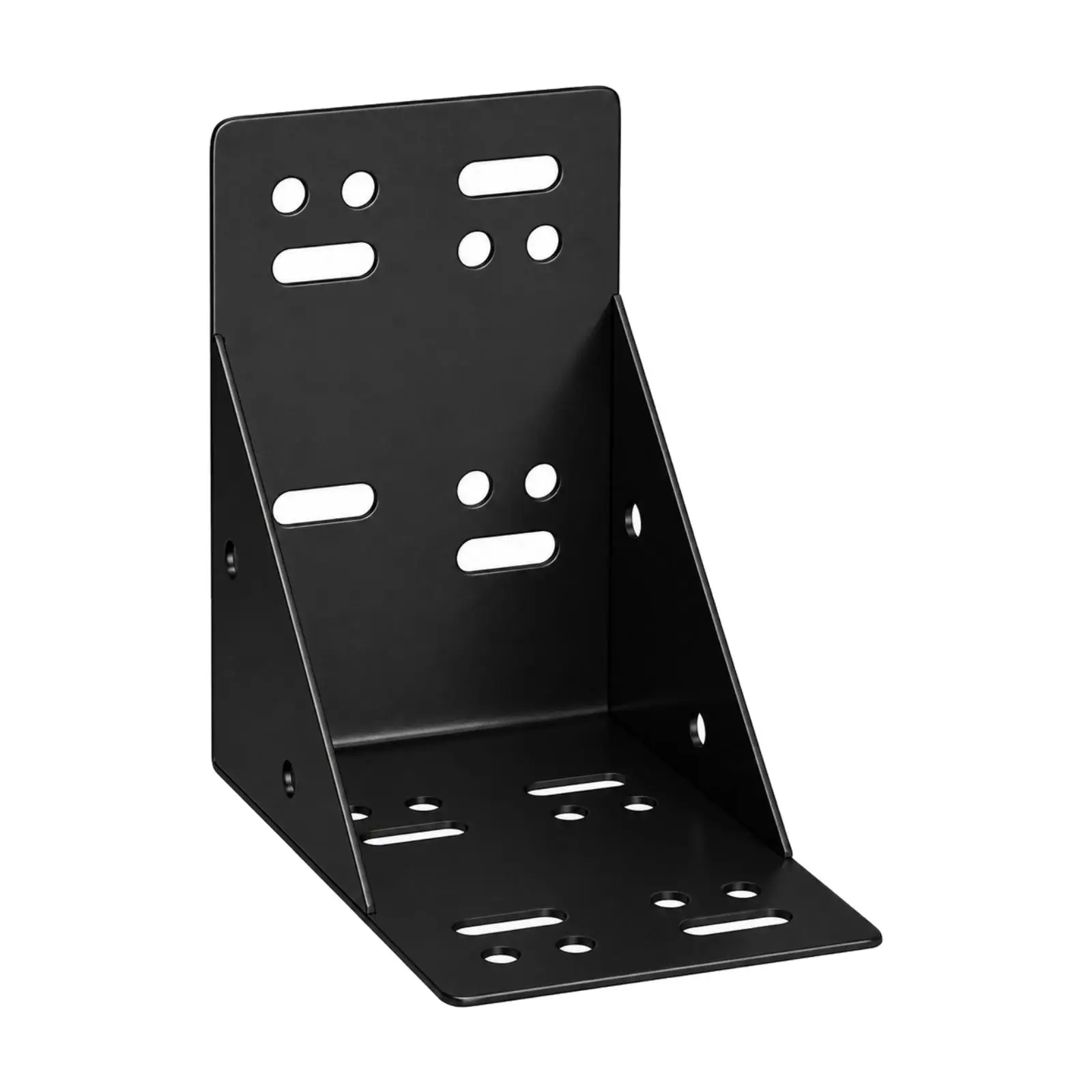 4 Pieces Outdoor Wood Structure Reinforcement Bracket Smooth Surface Triangular Steel Support Bracket Pergola Corner Brace