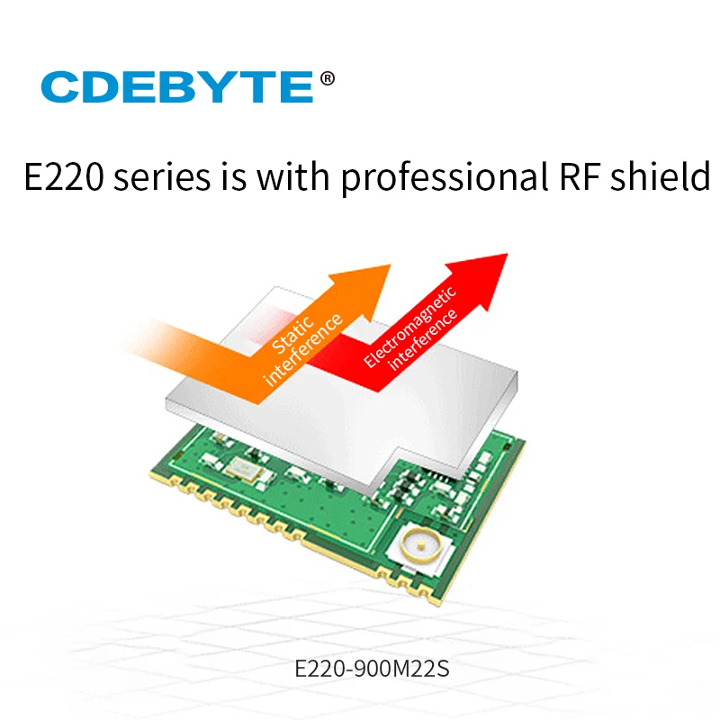 장거리 PA + LNA CDEBYTE E220-900M22S IPEX 안테나 RF 수신기 송신기, LLCC68 LoRa 무선 모듈, 868Mhz, 915Mhz, 22dBm, 6km