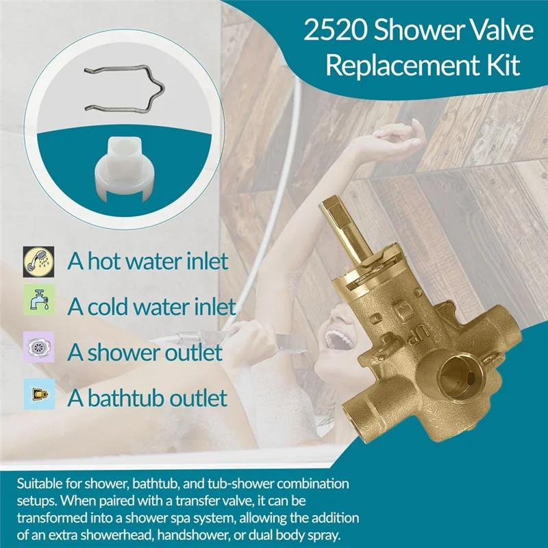 

M11K-Замена 2520, латунный балансирующий душевой клапан под давлением — для подключения Moen 2520-1/2 дюйма CC