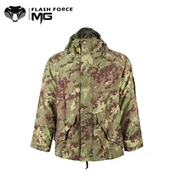 MGFLASHFORCE Men's Tactical Jacket Spring Water Resistant Autumn Camouflage Windbreaker Uniform Plus Size Hunting Outerwear