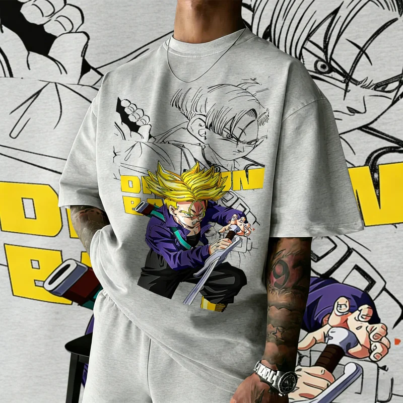 2026 Neues Sommer-T-Shirt zum 40. Jubiläum von Dragon Ball mit Trunks-Motiv, 100% Baumwolle, Anime-Druck, Übergröße, Lässige Streetwear, Unisex, Y2k