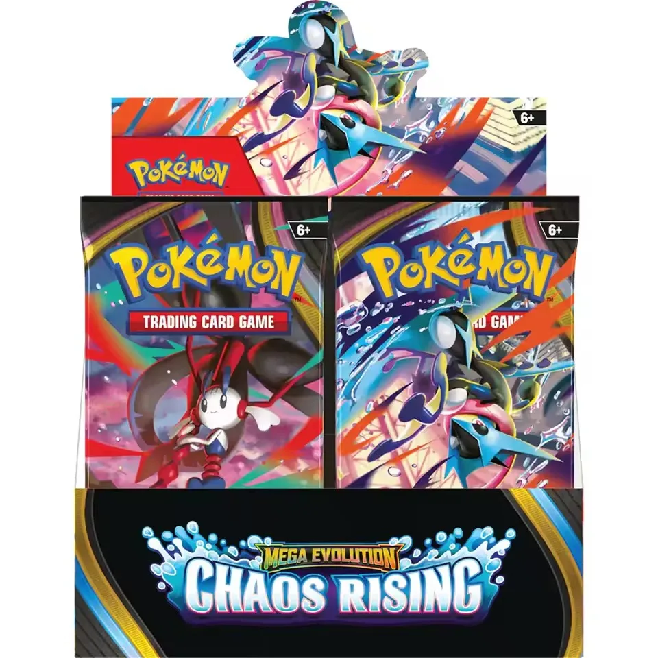 360Pcs Po kemon Cards Mega Evolution Chaos Rising Booster Box,English Version Trading Card Game Collection Card Toy,Teens Gift