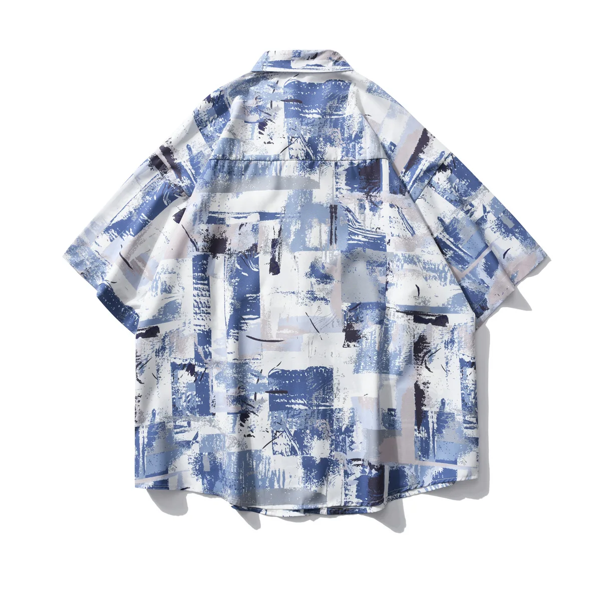 Summer Print Short-sleeved Shirt Men Instagram Street Relaxed Leisure Couple Beach Holiday Flower Shirt