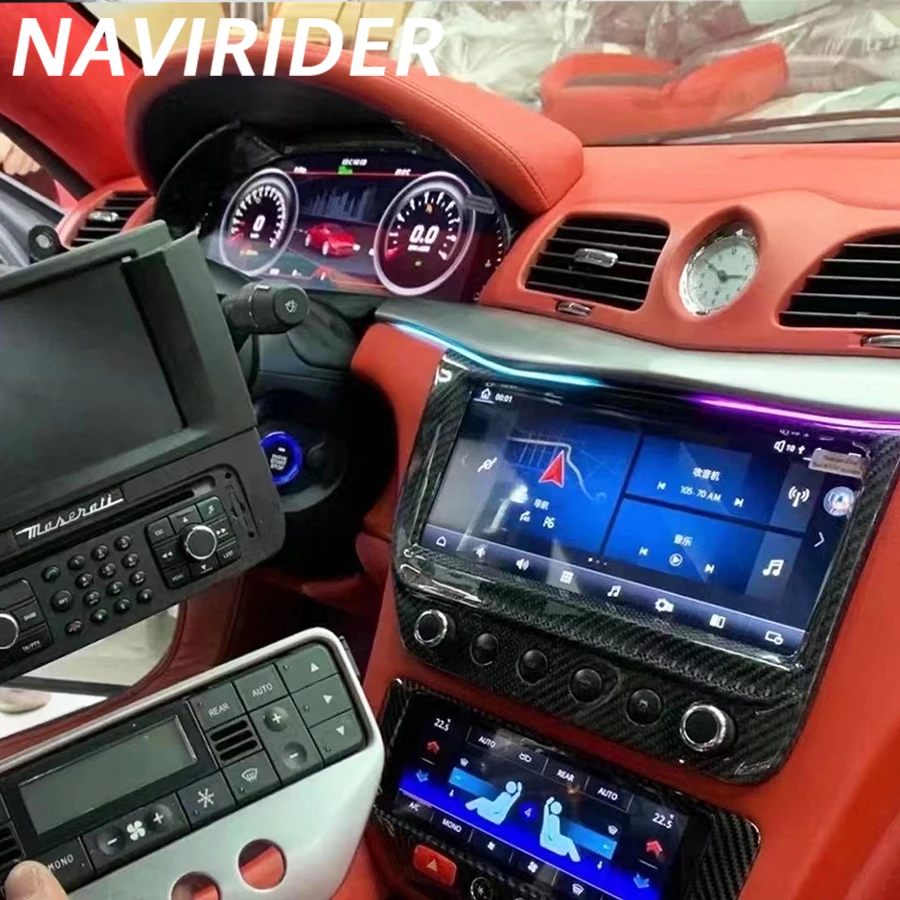 Android 13 Car Radio AC Panel For Maserati Gran Turismo GT GC 2007-2015 Stereo Multimedia Player Auto Carplay Navigation GPS DSP