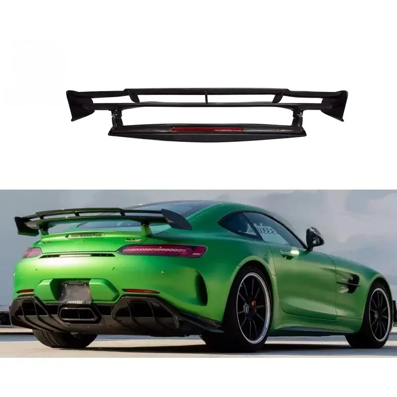 

For Mercedes AMG GT GTR GTS Large Tail Carbon Fiber Fixed Wing PRO Double-layer Spoiler Modification Body Kits Trim