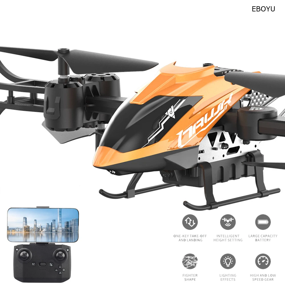 EBOYU X69 RC Helicopter 2.4G 4K WiFi FPV HD Camera RC Plane w/ Altitude Hold One-Key-Land/Off/Return RC Quadcopter Drone or Kids